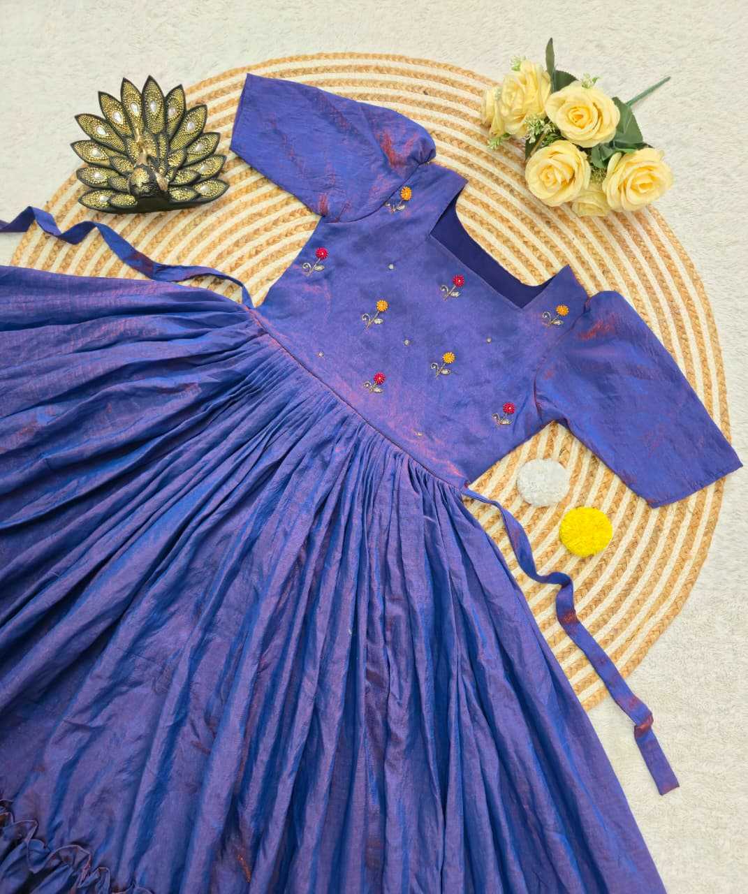 Vichitra Silk Party Wear Dress