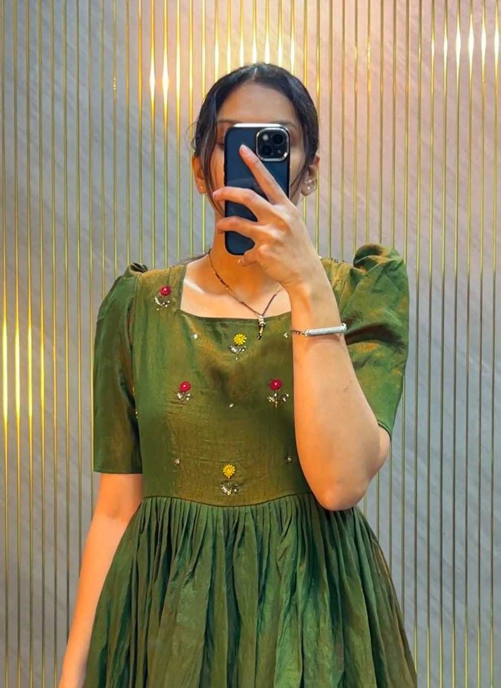 Vichitra Silk Party Wear Dress
