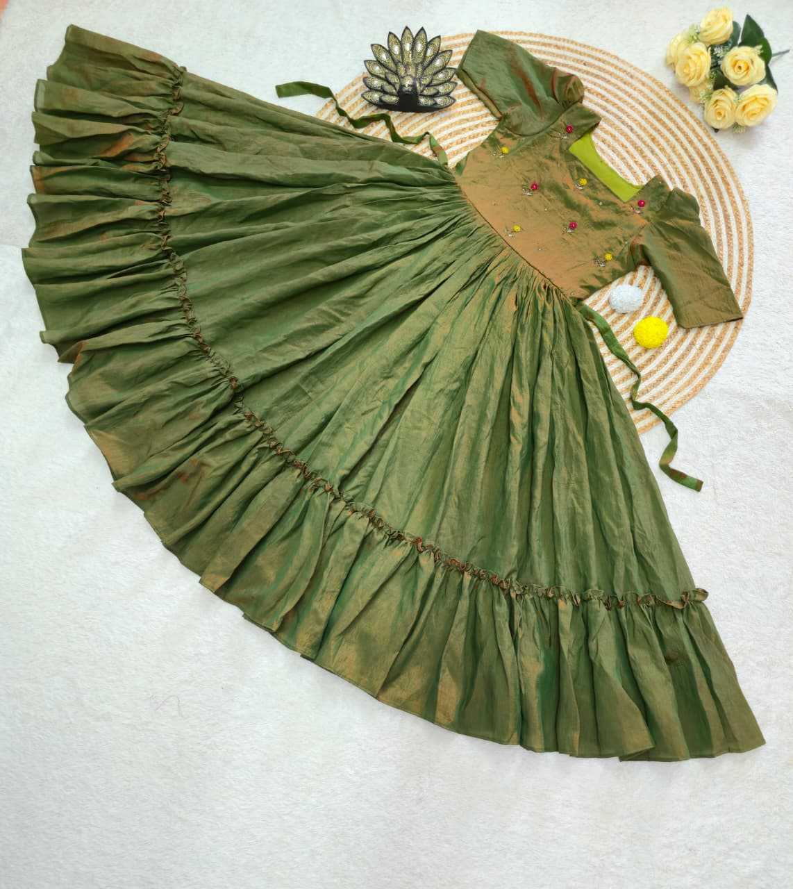 Vichitra Silk Party Wear Dress