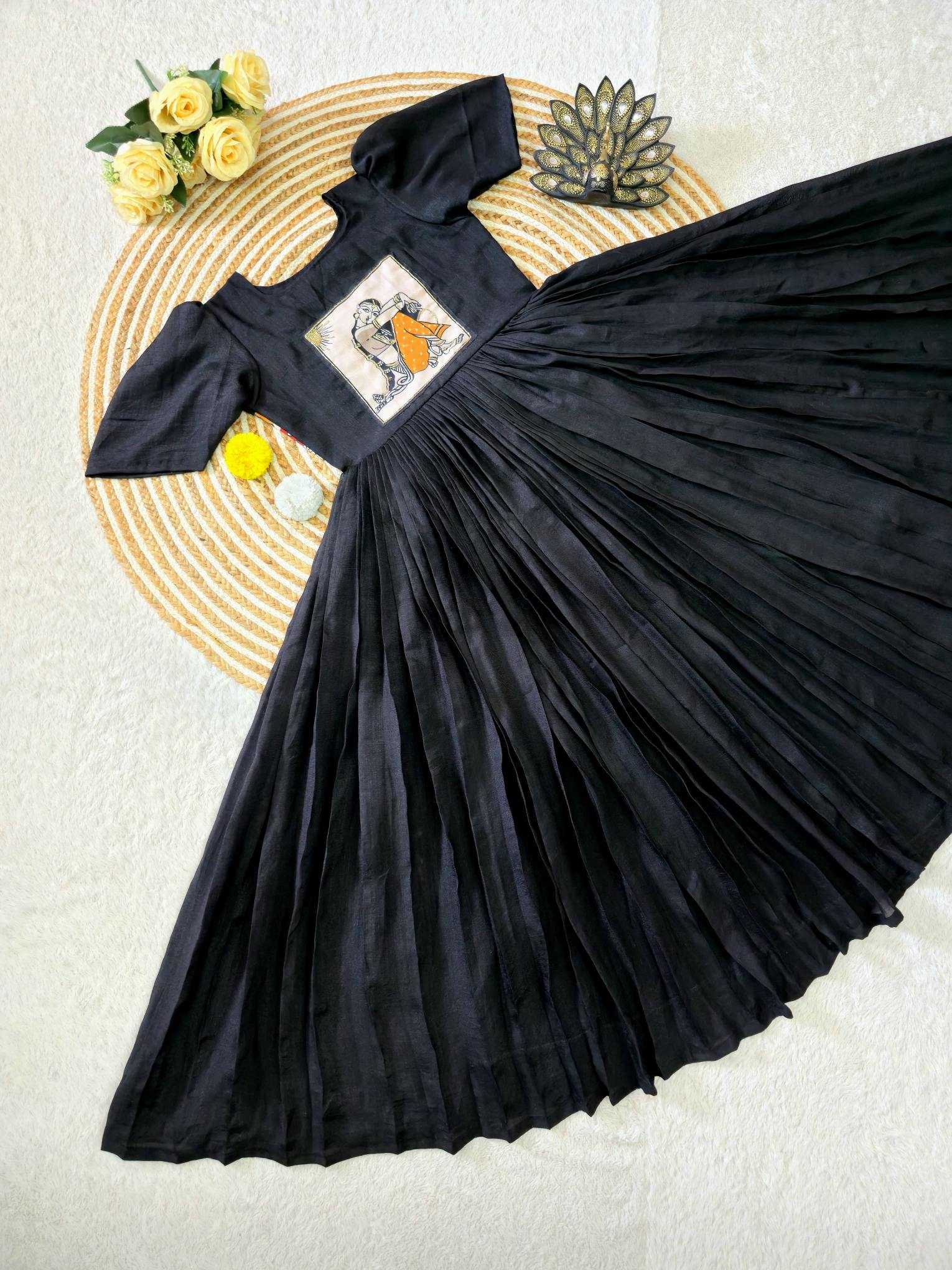 Vichitra Silk Party Gown