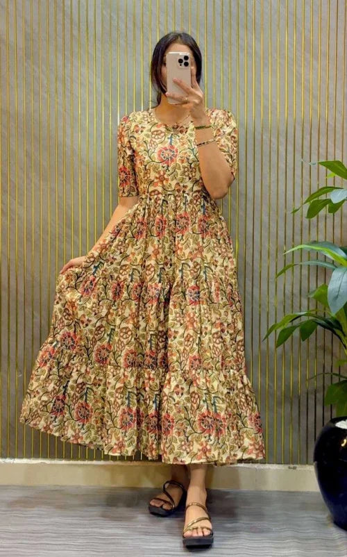 Cotton Cambric Ethnic Gown 232