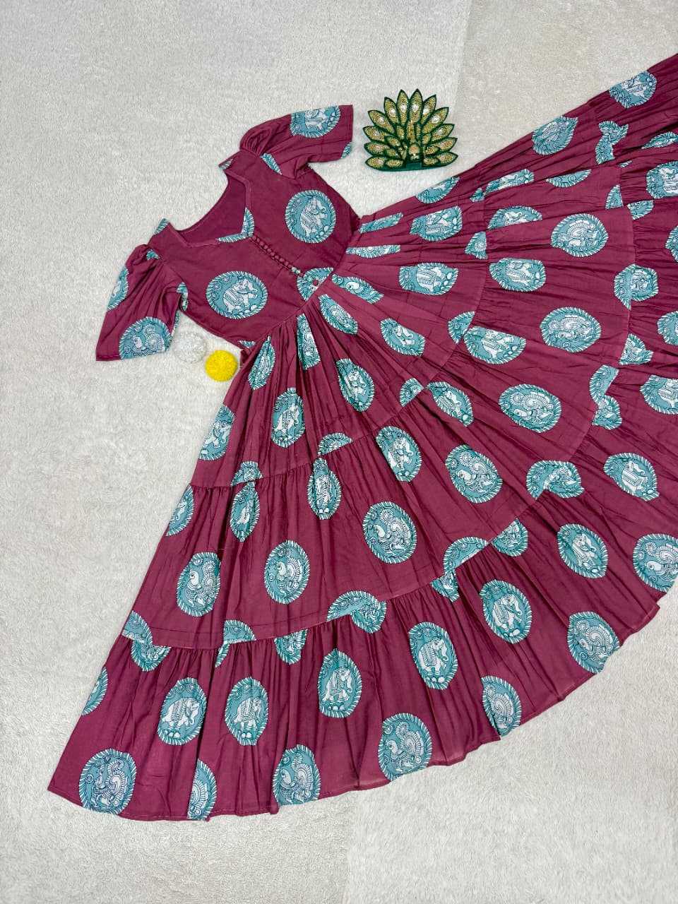 Cotton Cambric Printed Gown