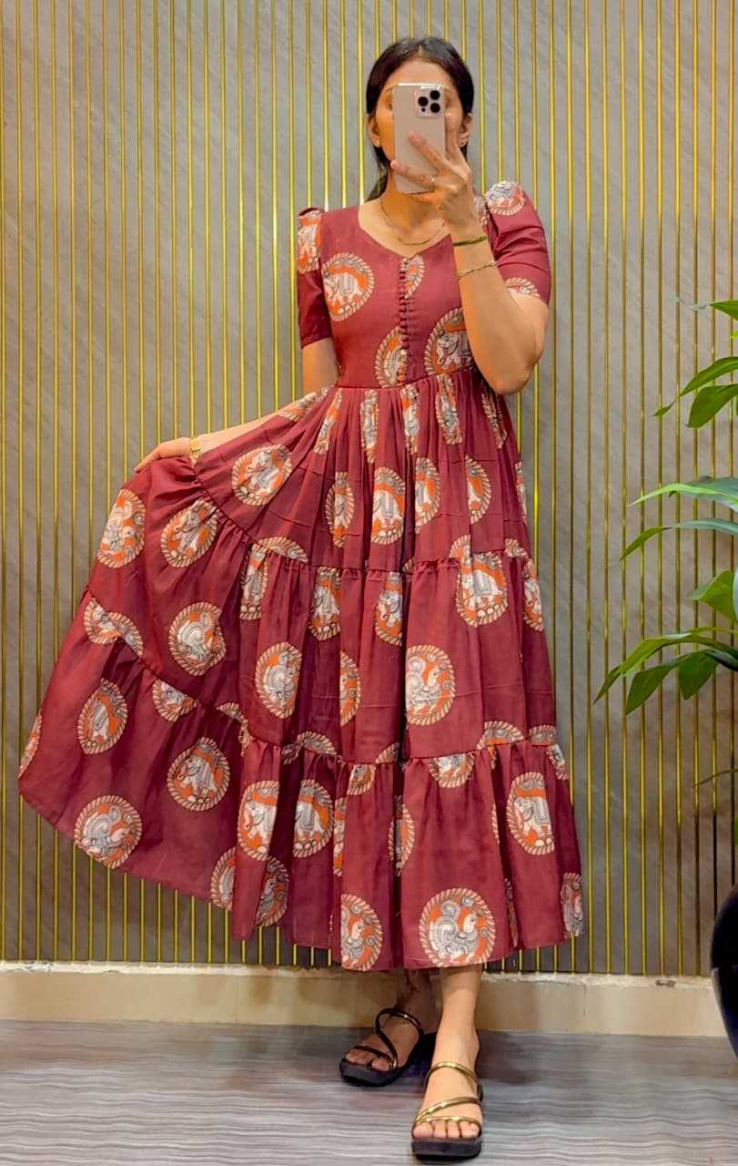 Cotton Cambric Printed Gown