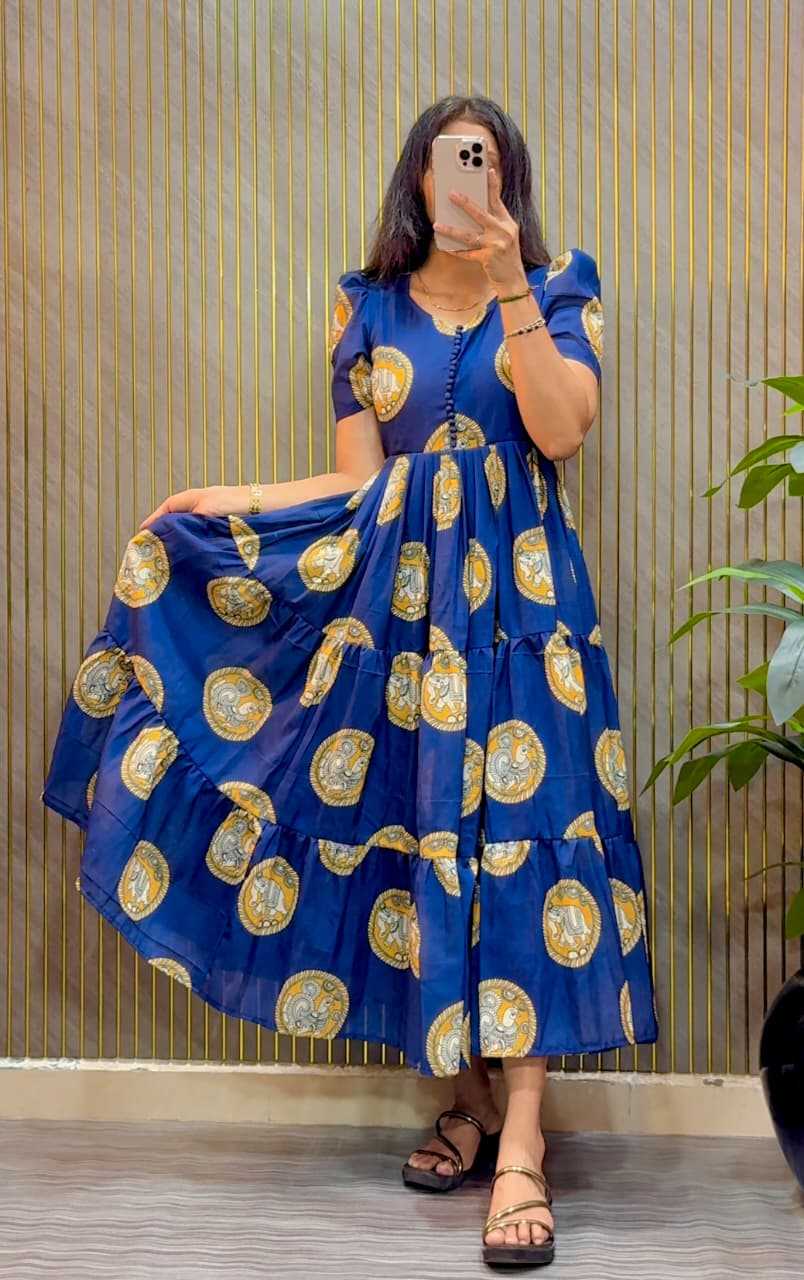 Cotton Cambric Printed Gown