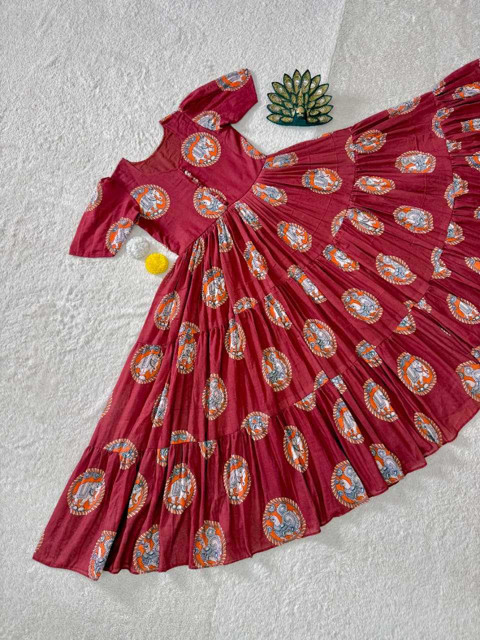 Cotton Cambric Printed Gown