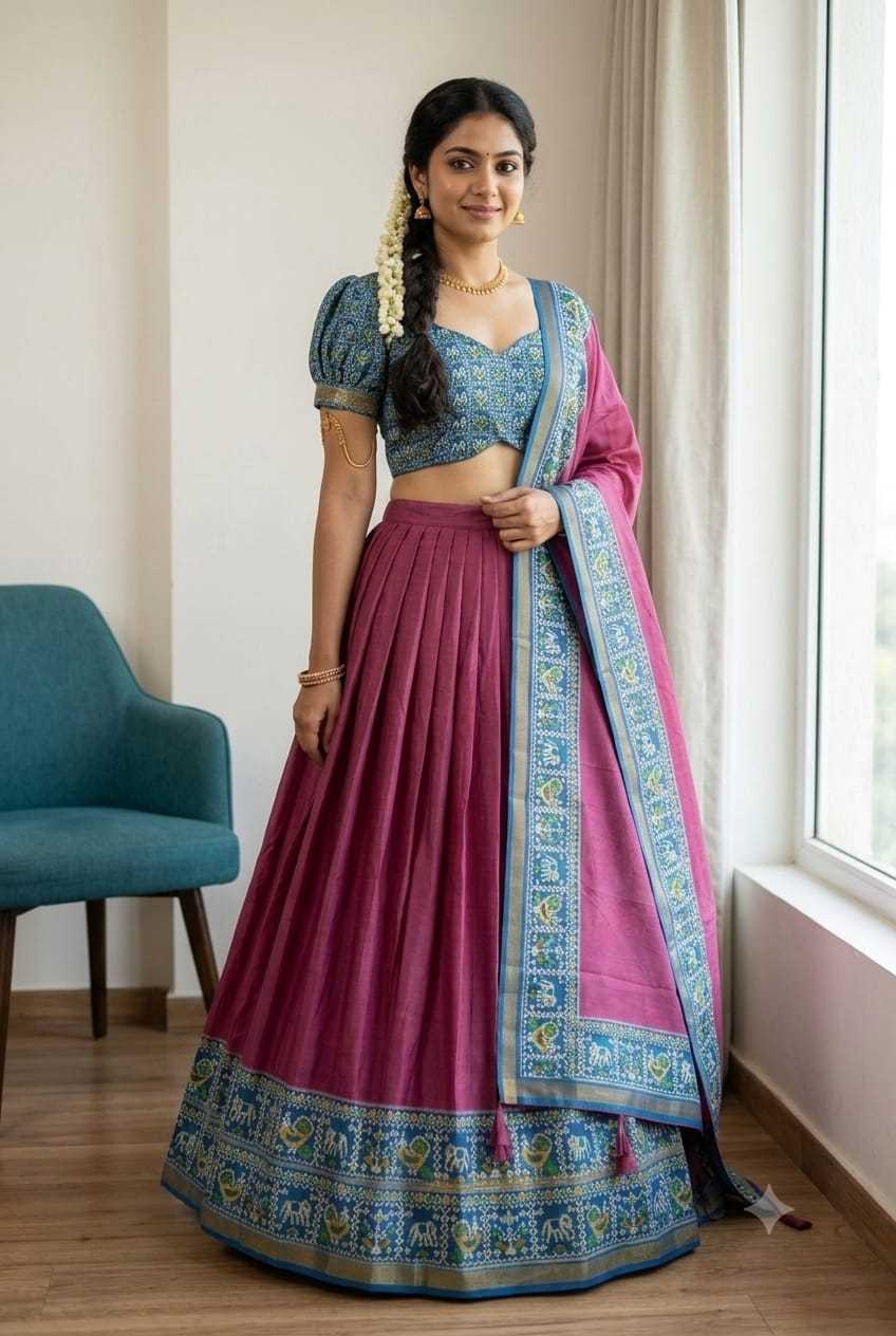 Dola Silk Designer Lehenga in Green