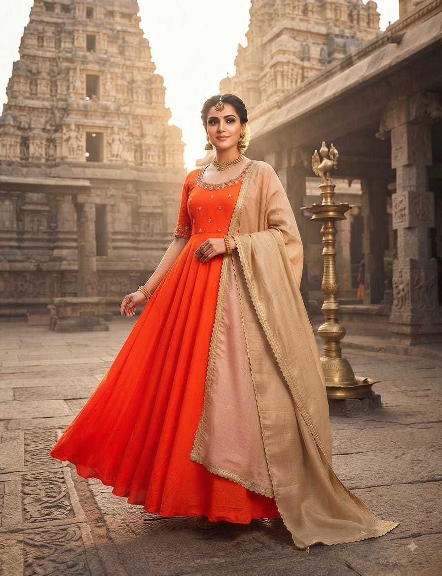 Vichitra Silk Fancy Gown
