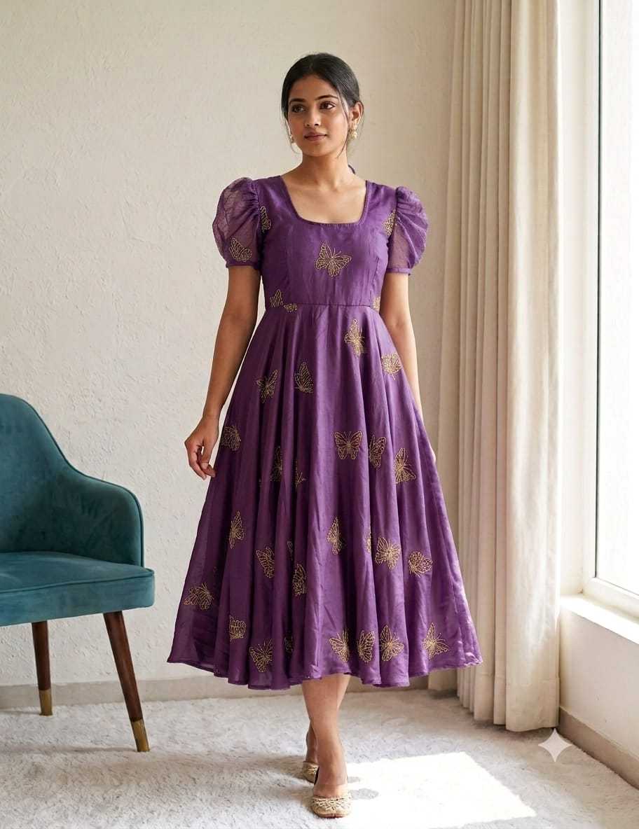 Rangoli Silk Party Wear Gown