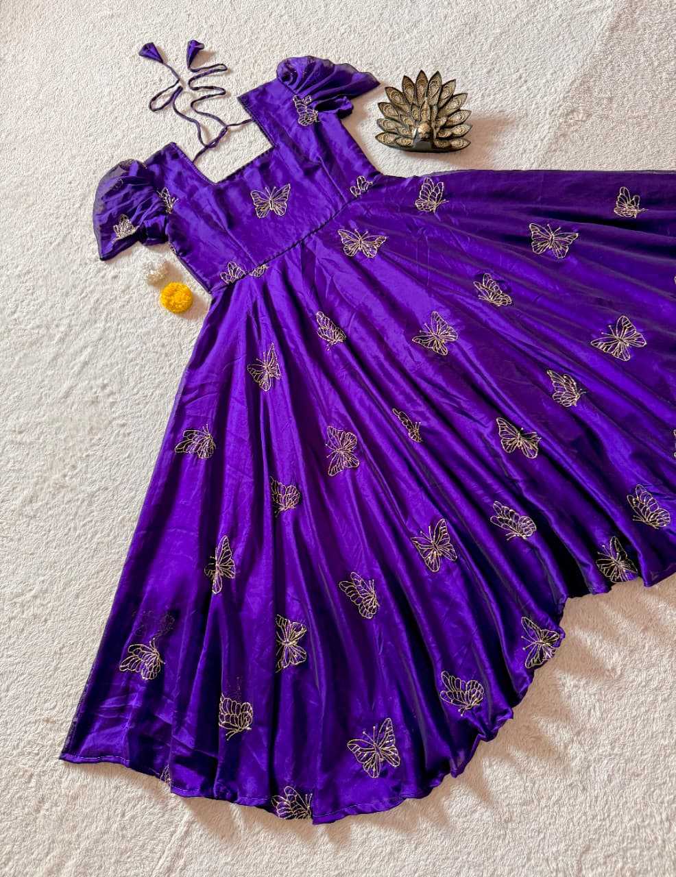 Rangoli Silk Party Wear Gown