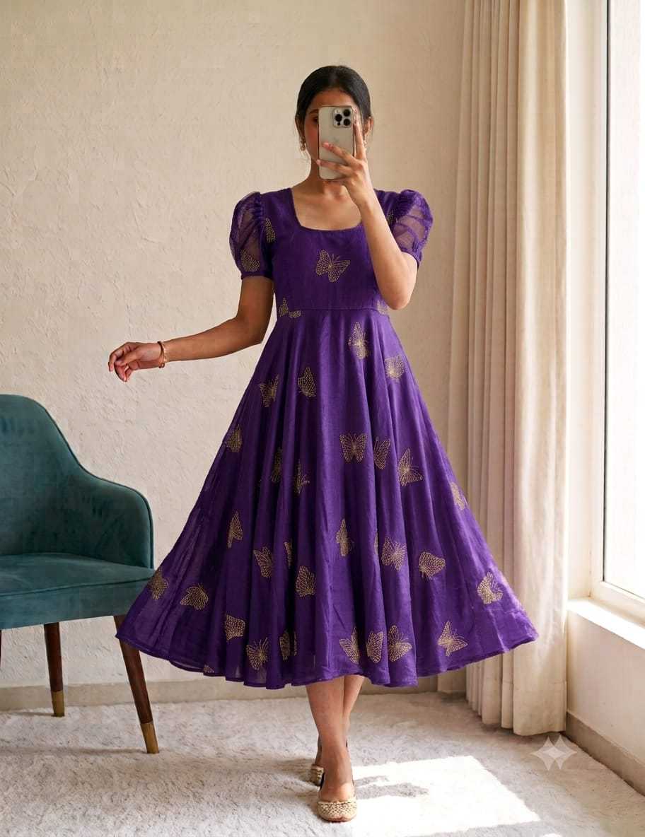 Rangoli Silk Party Wear Gown