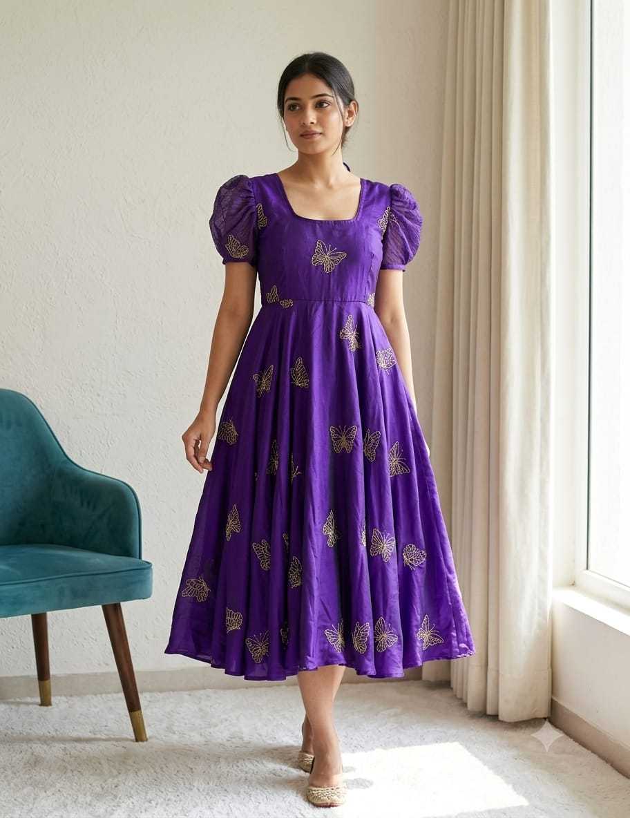 Rangoli Silk Party Wear Gown