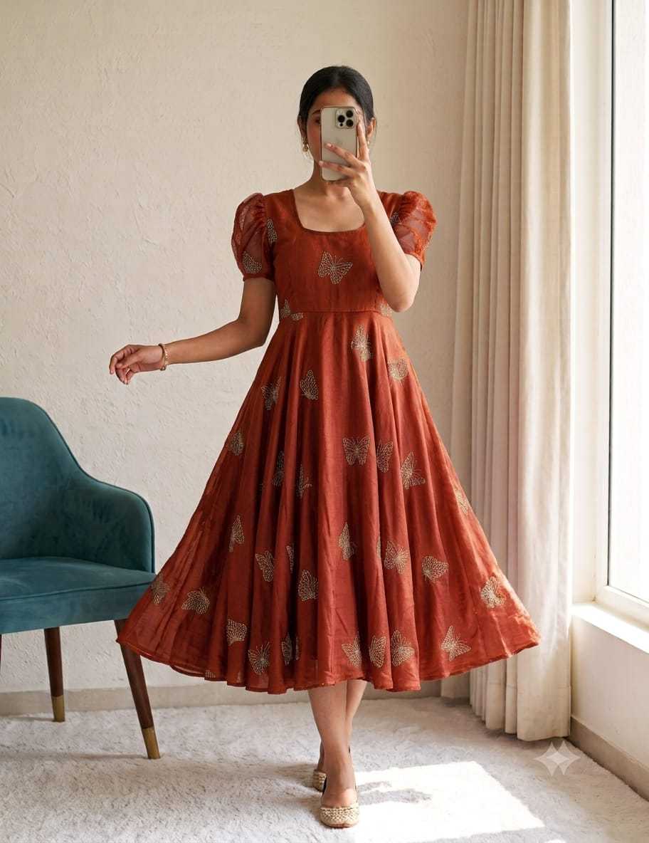 Rangoli Silk Party Wear Gown