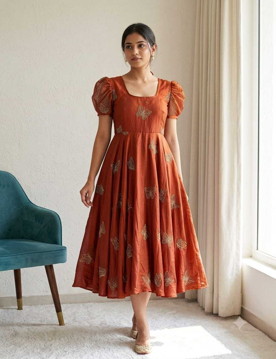 Rangoli Silk Party Wear Gown