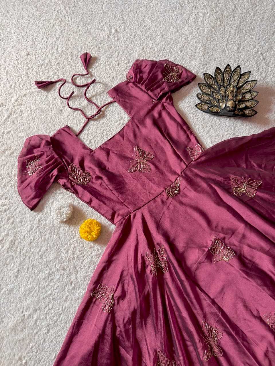 Rangoli Silk Party Wear Gown