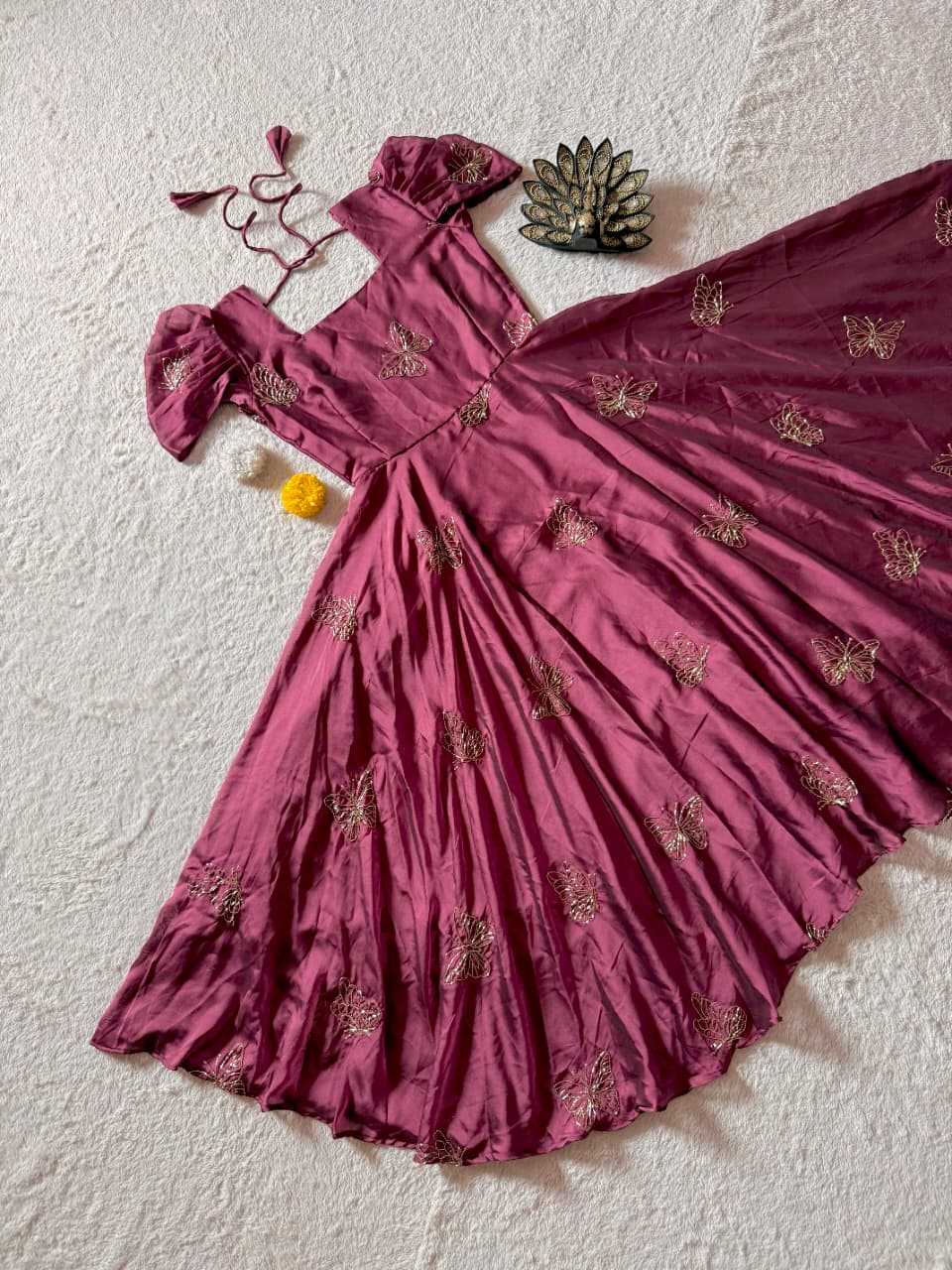 Rangoli Silk Party Wear Gown