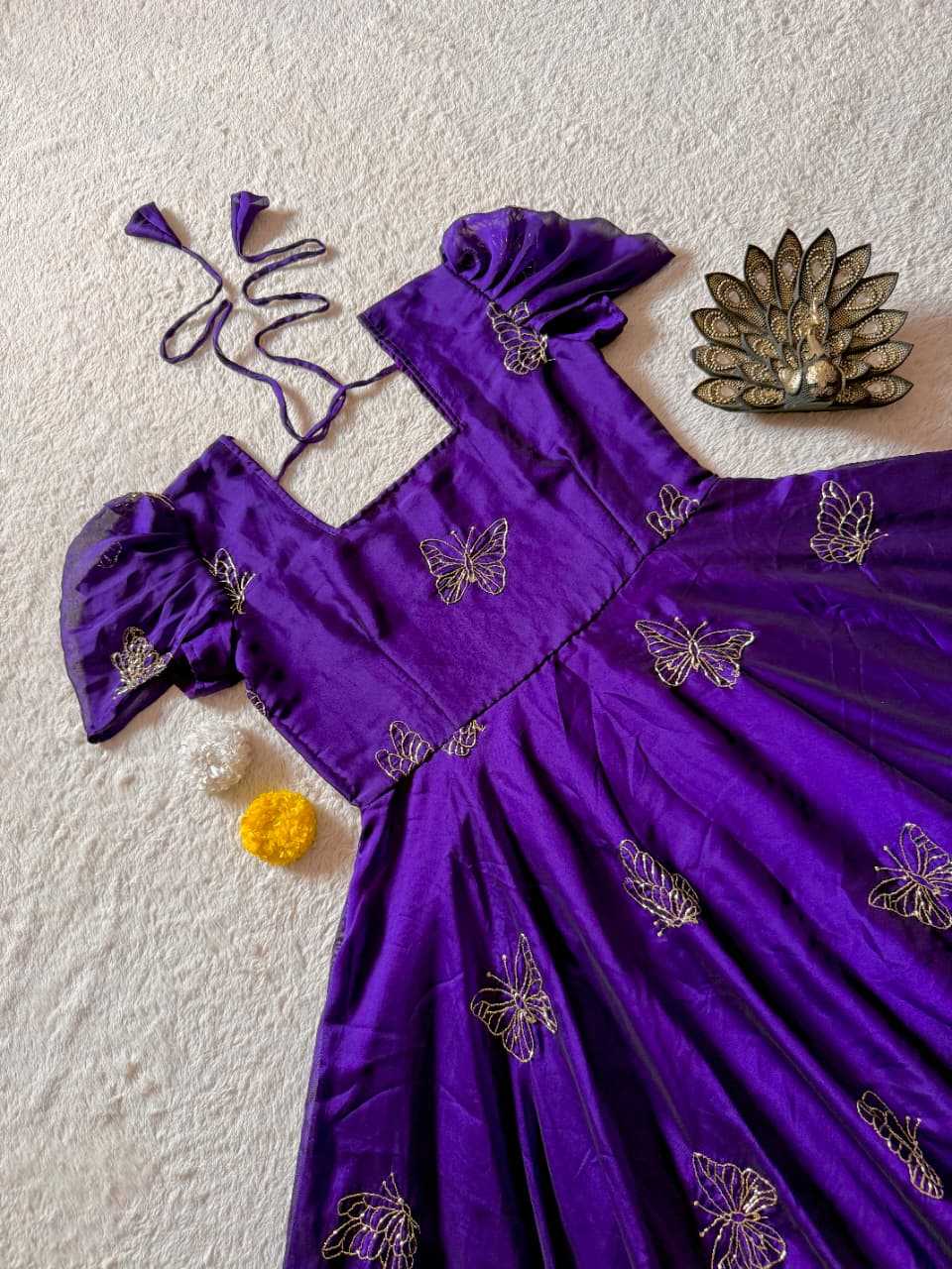 Rangoli Silk Party Wear Gown