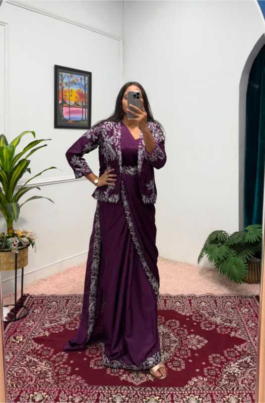 Chinon Party Wear Saree