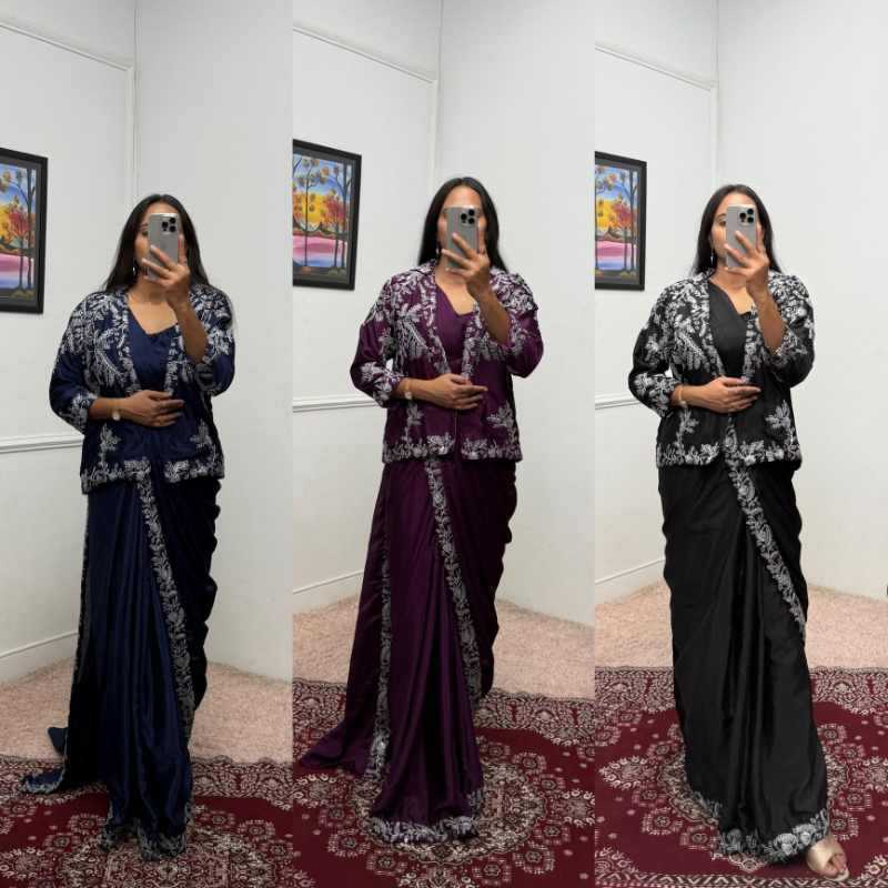 Chinon Party Wear Saree