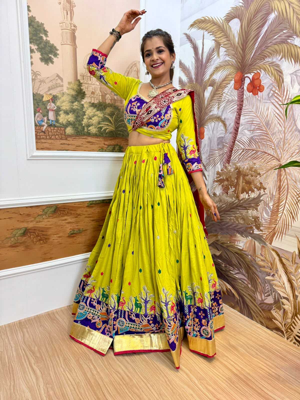 Rayon Embroidered Lehenga