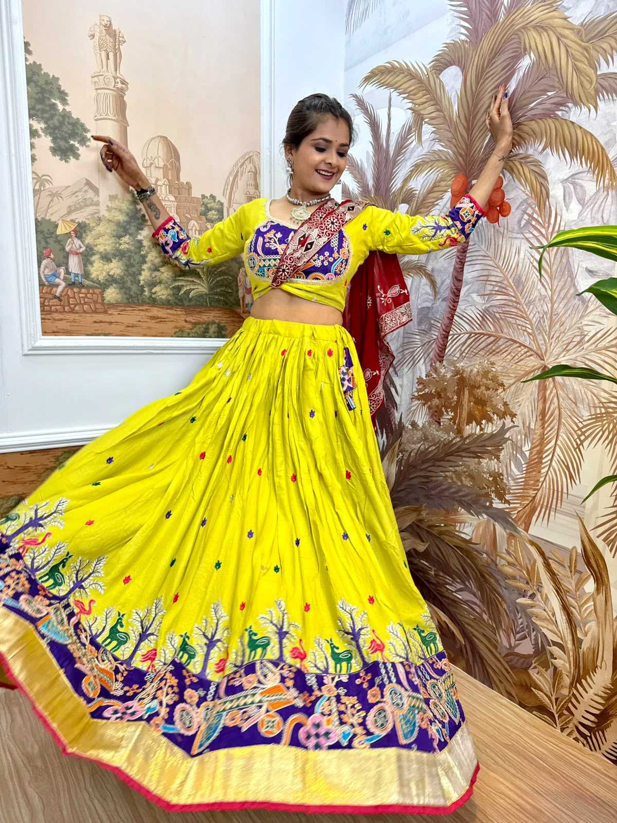 Rayon Embroidered Lehenga