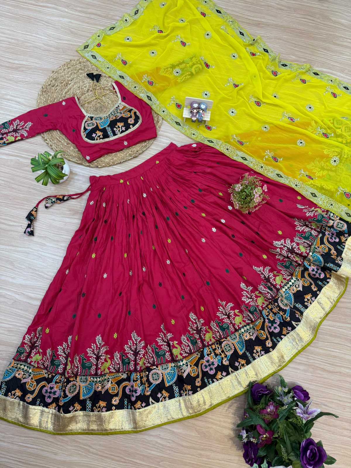 Rayon Embroidered Lehenga