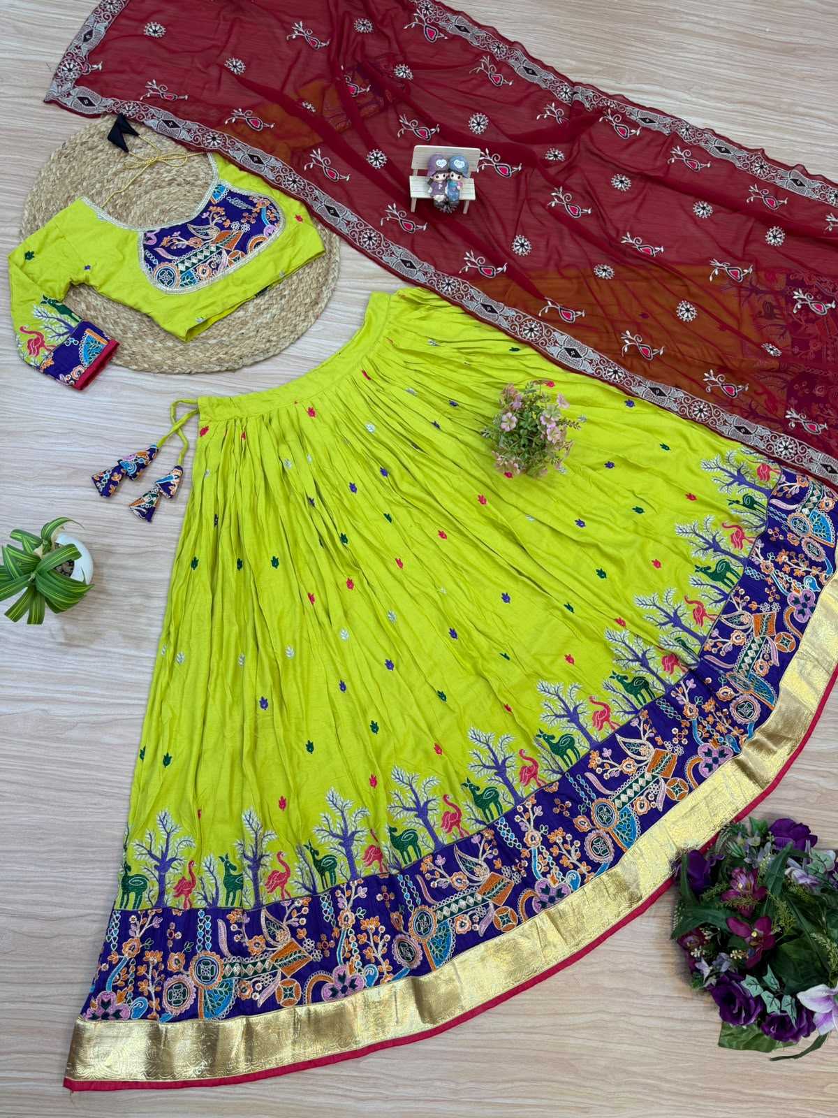Rayon Embroidered Lehenga