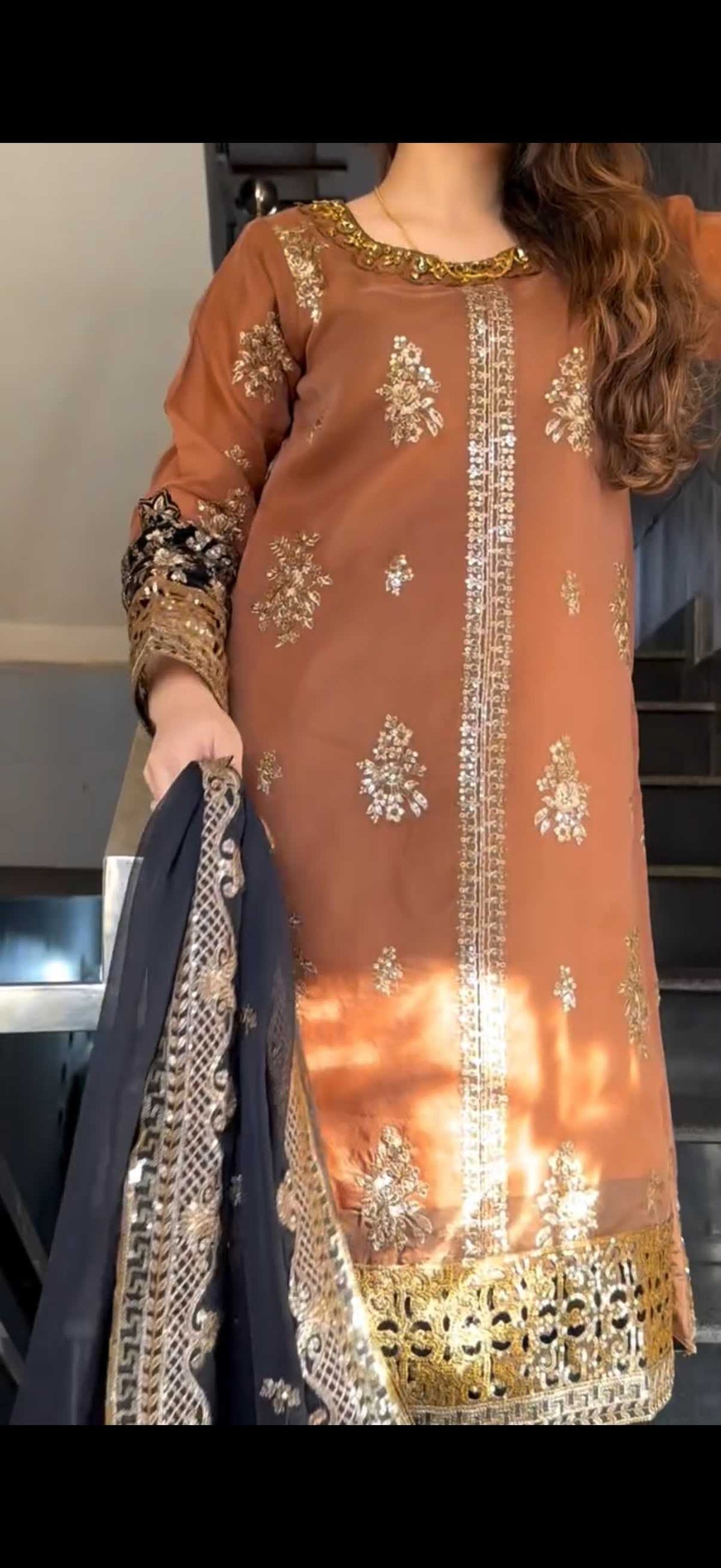 Faux Georgette Festive Kurti