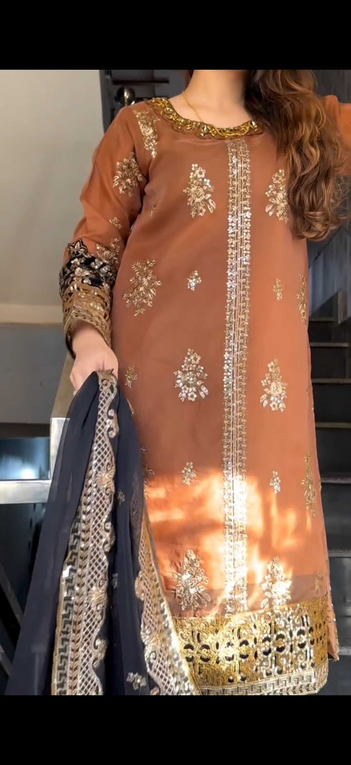 Faux Georgette Festive Kurti
