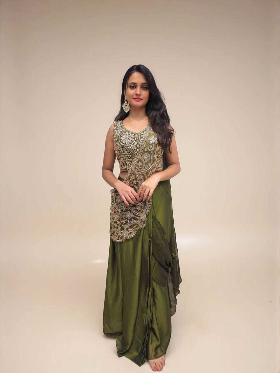 Rangoli Silk Designer Saree in Green