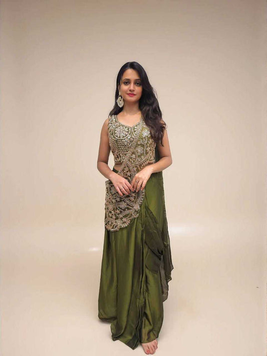 Rangoli Silk Designer Saree in Green