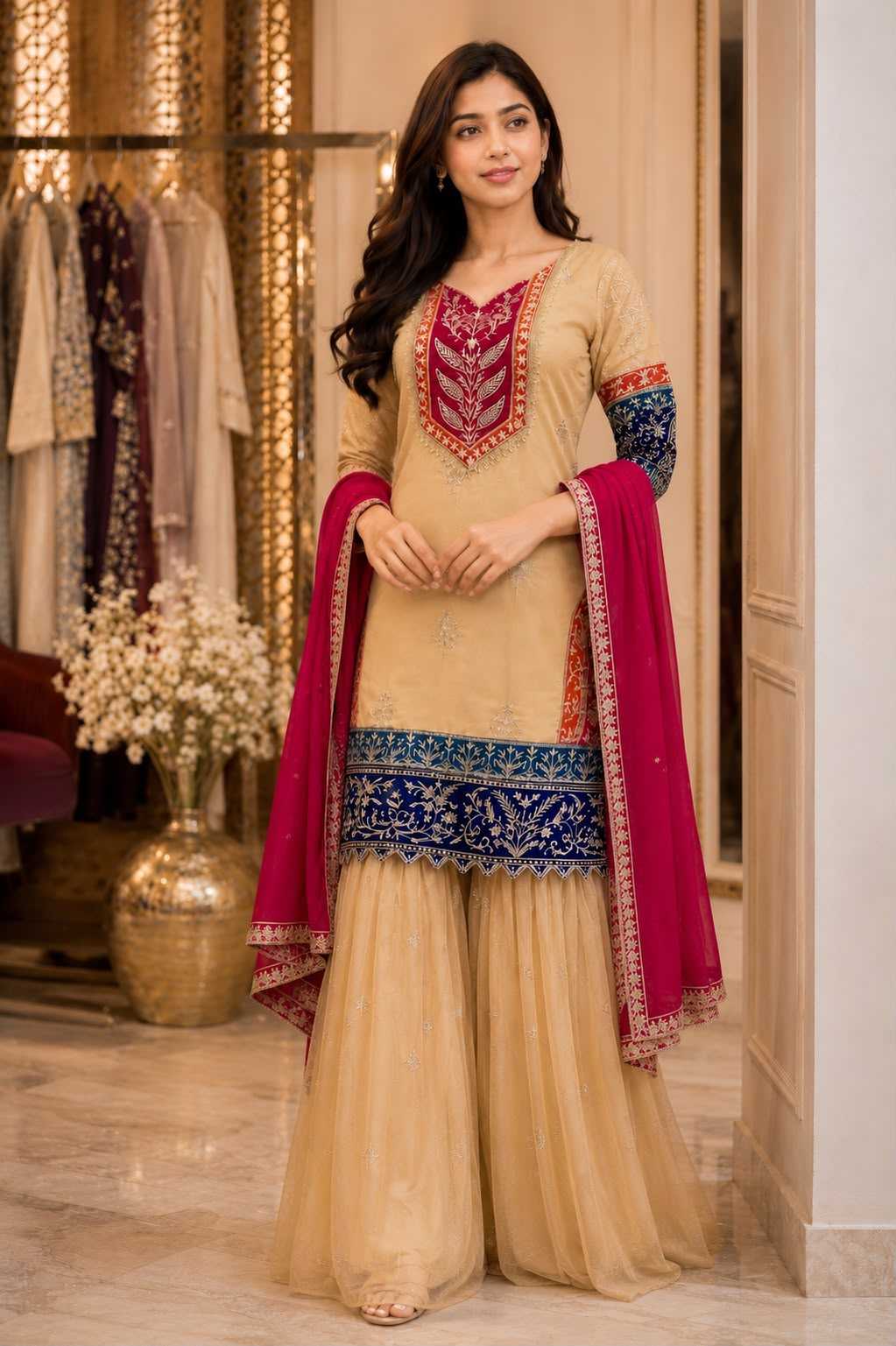 Rangoli Silk Fancy Kurti