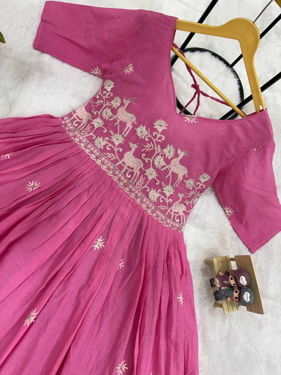 Pure Cotton Embroidered Gown