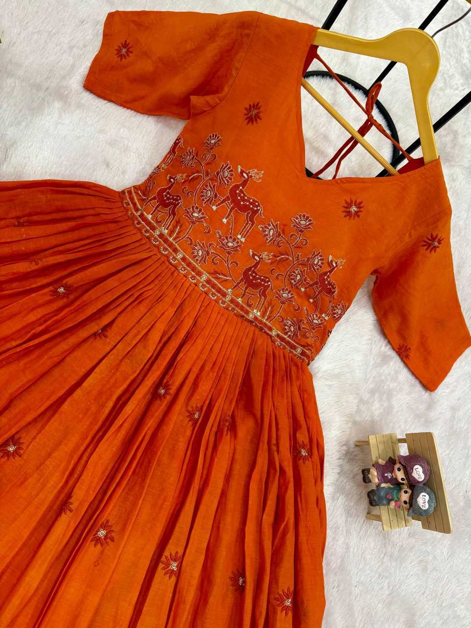 Pure Cotton Embroidered Gown