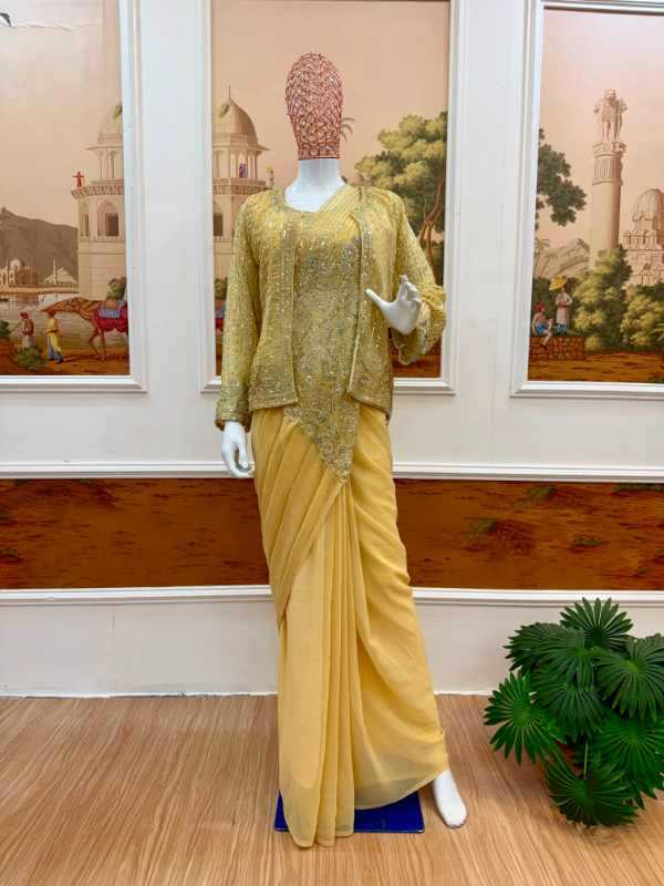 Faux Georgette Saree