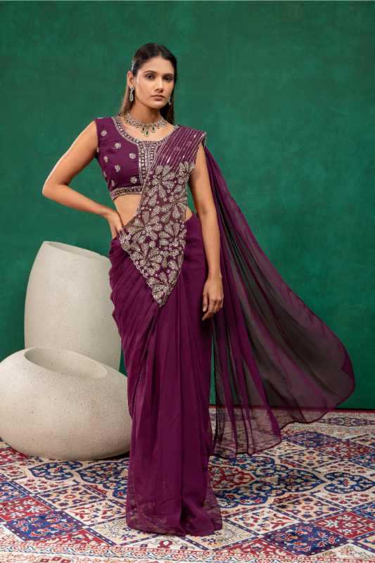 Faux Georgette Saree