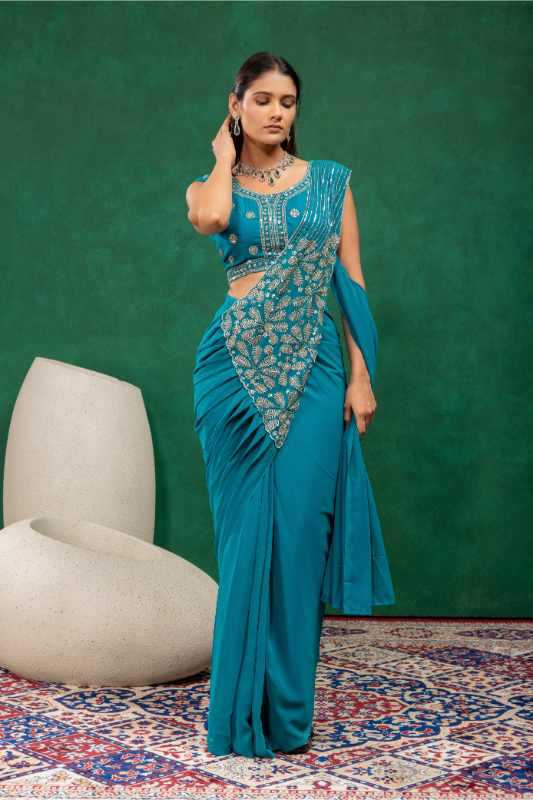 Faux Georgette Saree