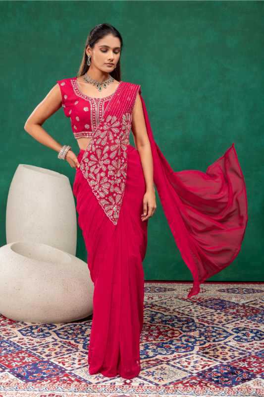 Faux Georgette Saree