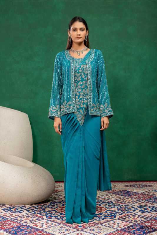 Faux Georgette Saree