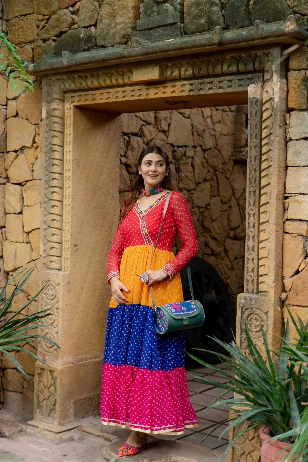 Faux Georgette Printed Gown