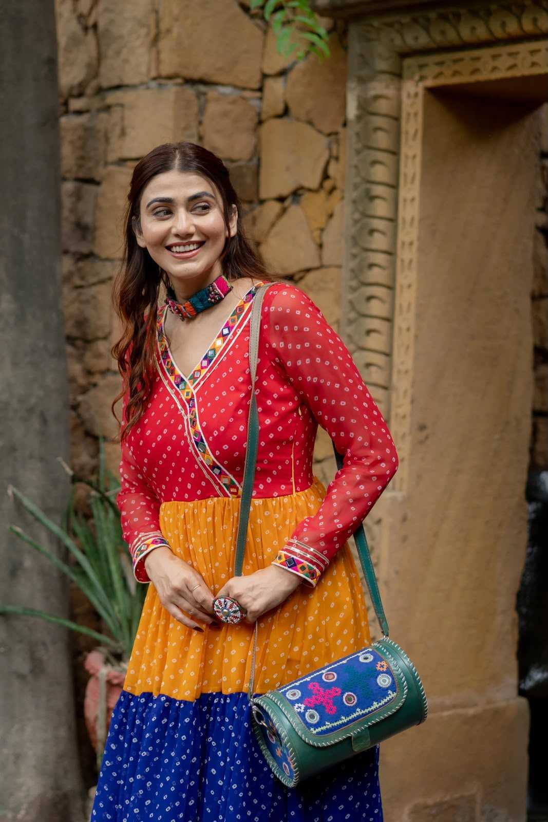 Faux Georgette Printed Gown
