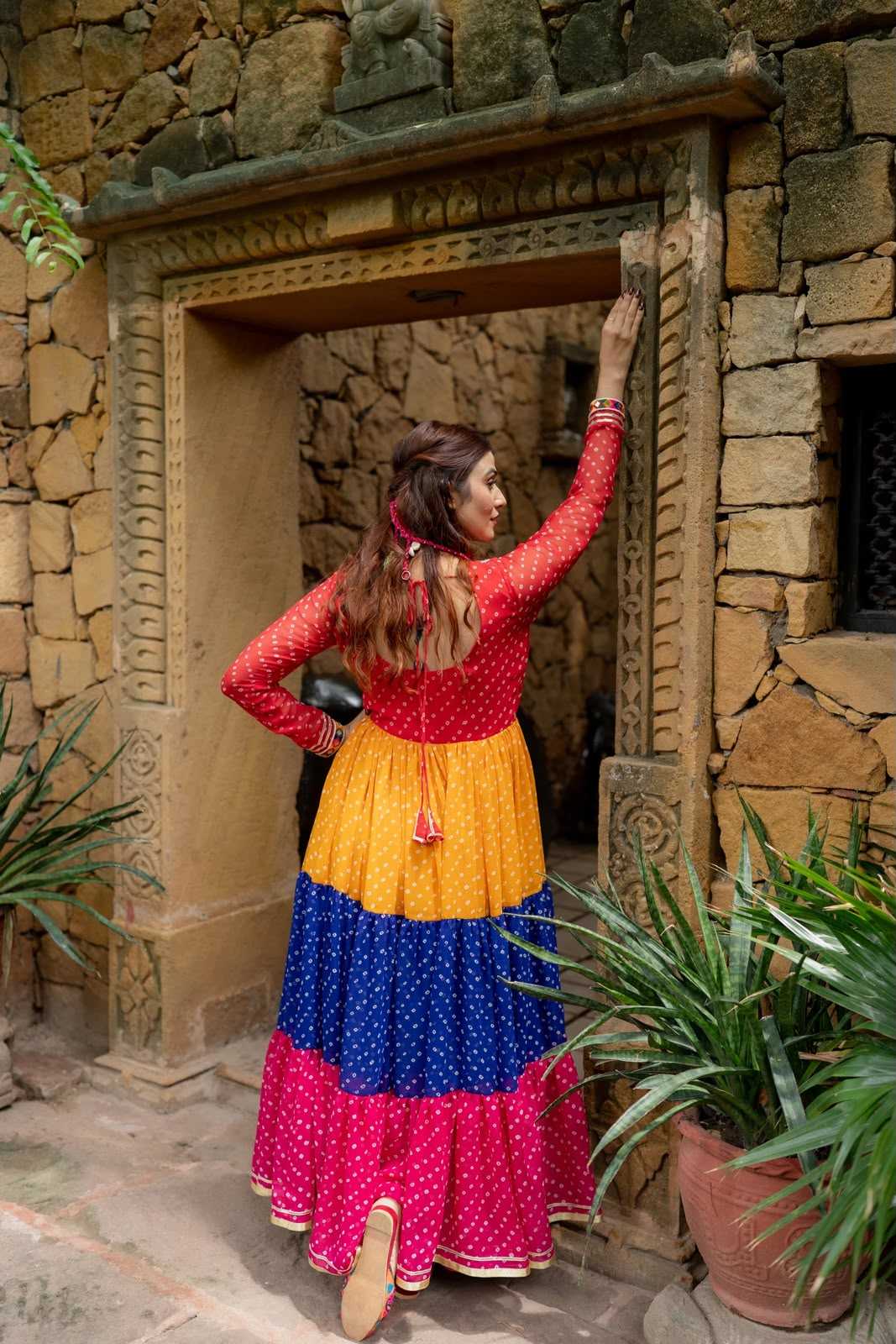 Faux Georgette Printed Gown