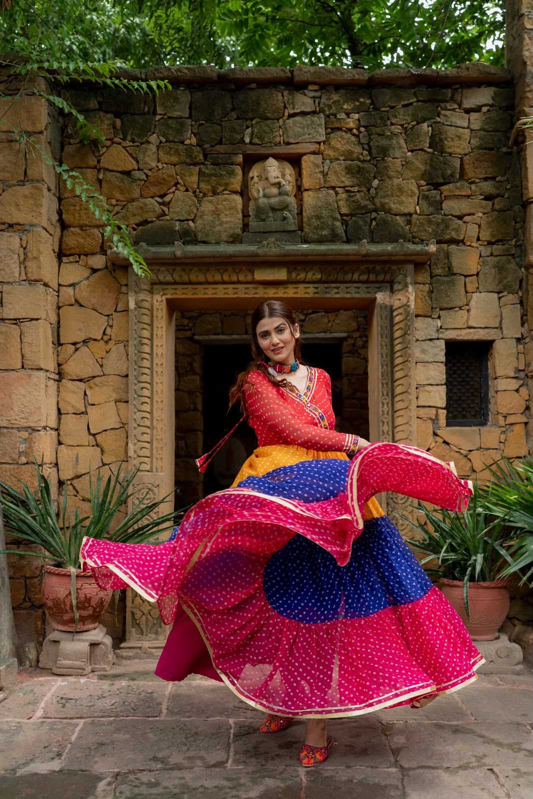 Faux Georgette Printed Gown
