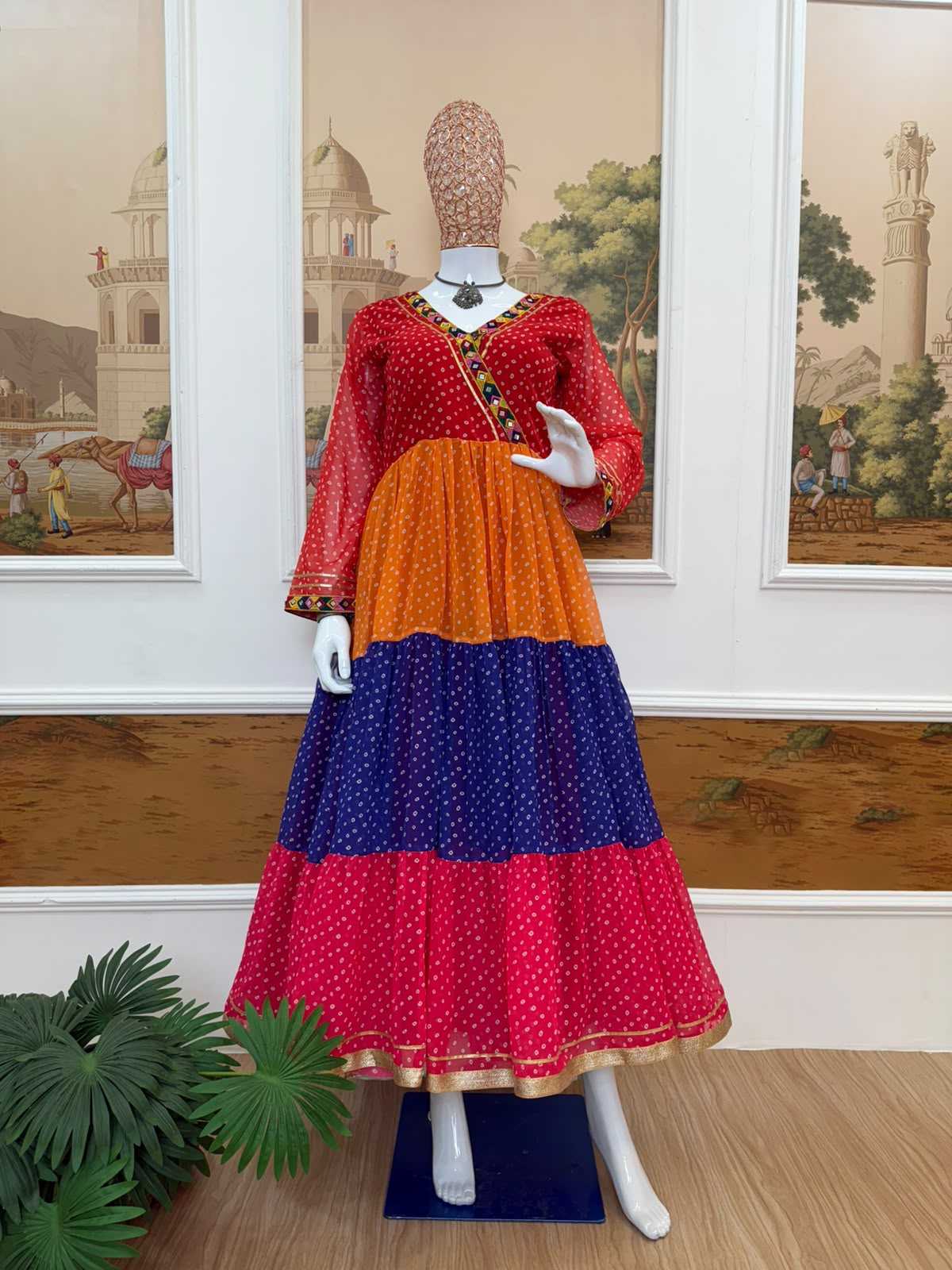 Faux Georgette Printed Gown