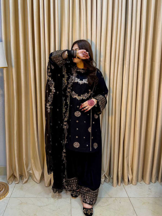 Faux Georgette Embroidery Suit 251