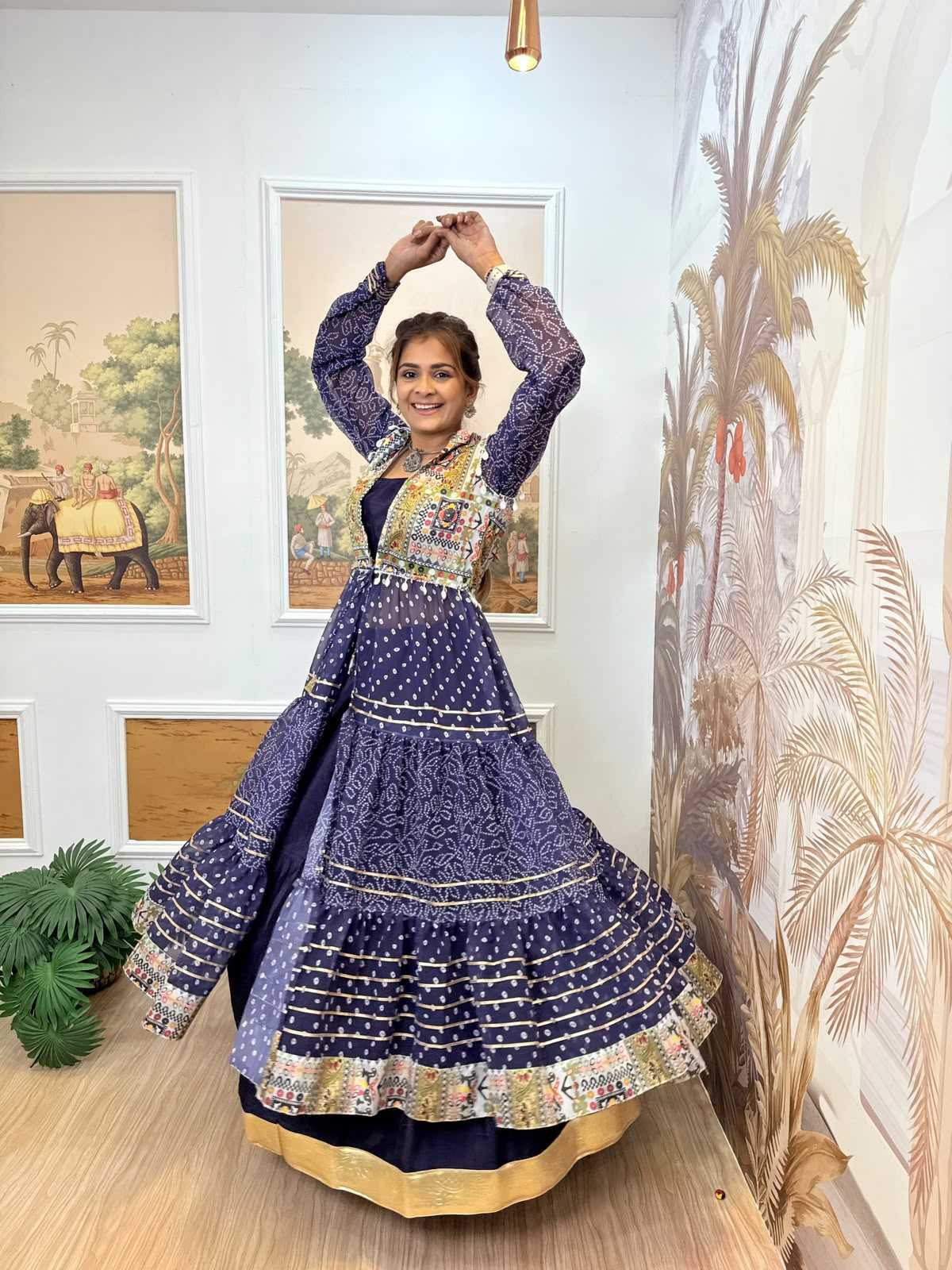 Chinon Printed Lehenga