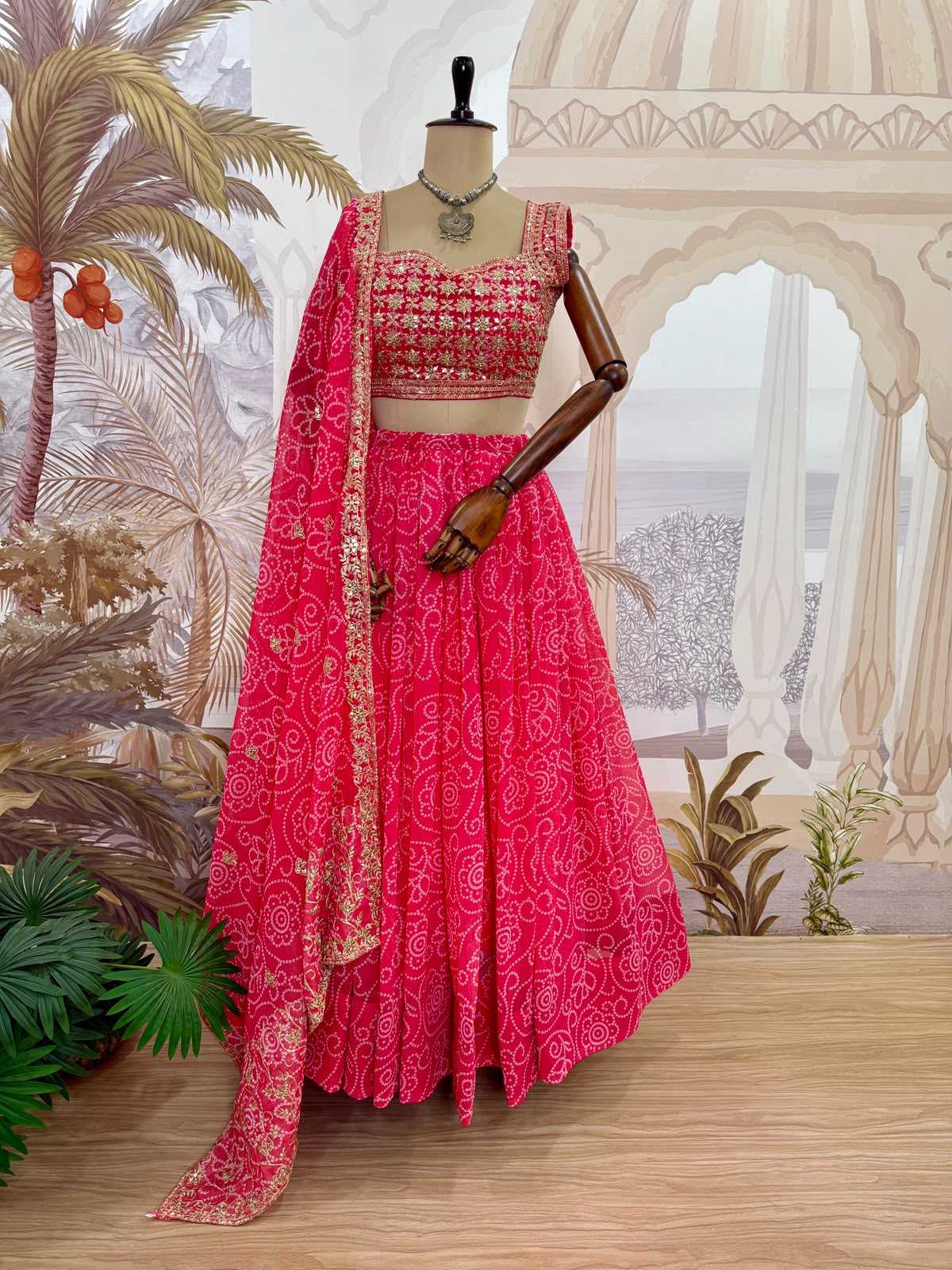 Faux Georgette Designer Lehenga in Blue