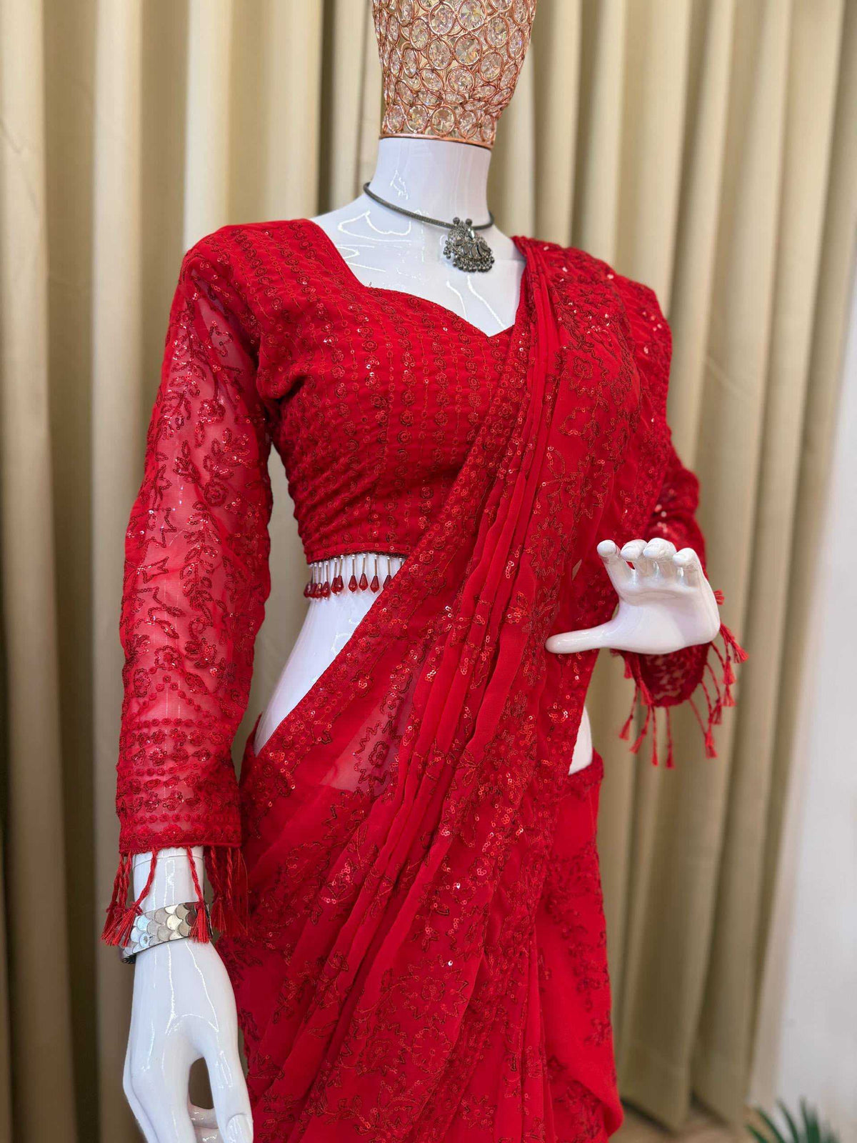 Faux Georgette Fancy Saree