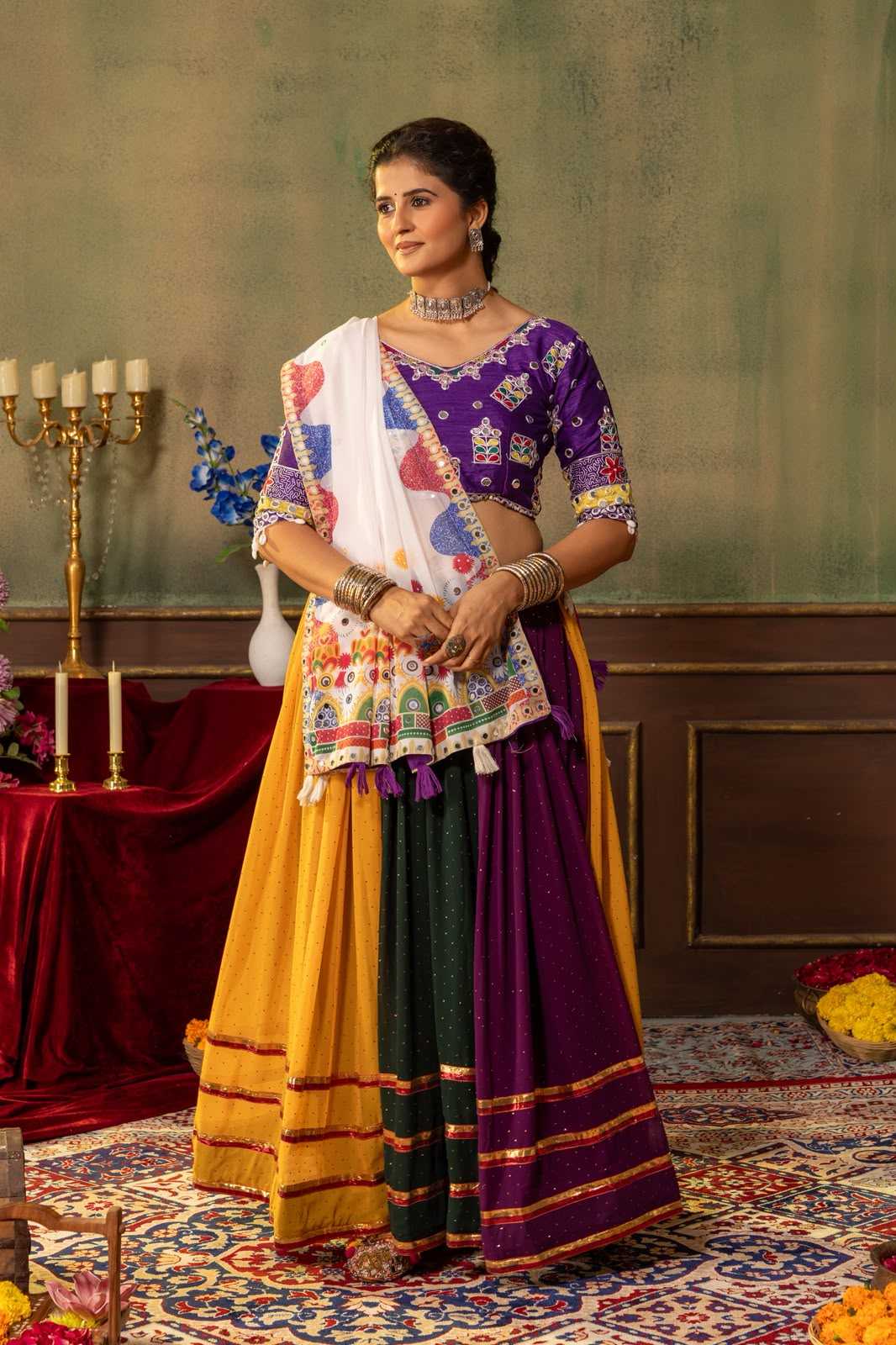 Faux Georgette Lehenga