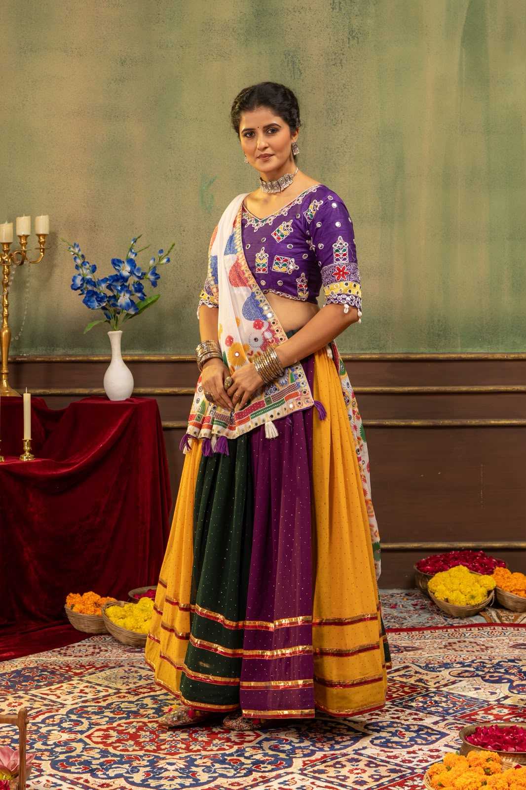 Faux Georgette Lehenga