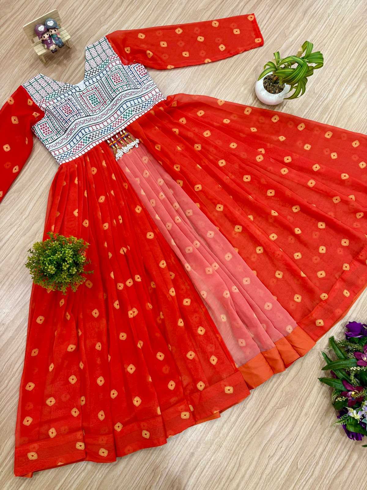 Faux Georgette Embroidery Suit